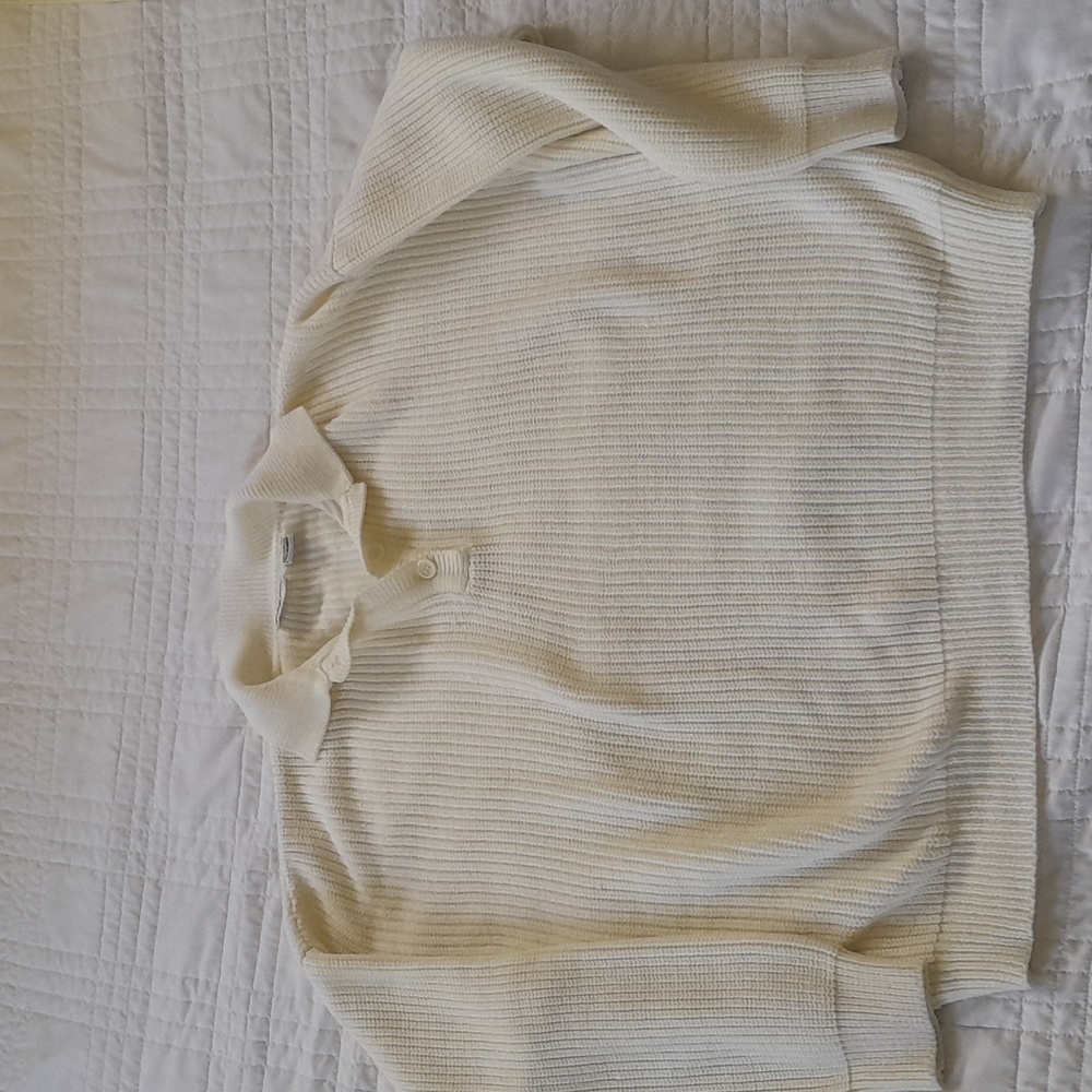 Contemporary Casuals, vintage ivory pullover sweater, large